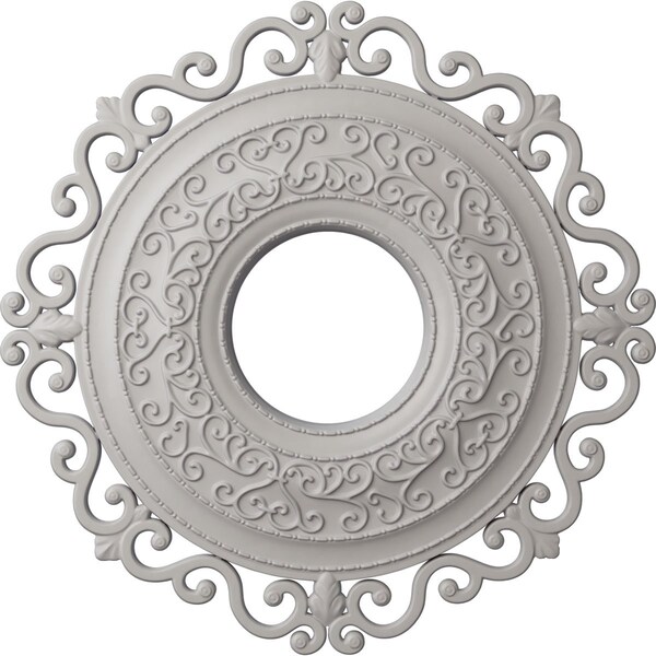 Ekena Millwork Orrington Ceiling Medallion (Canopies up to 6 1/4"), 22"OD x 6 1/4"ID x 1 3/4"P, Ultra Pure White CM22ORUWF - main